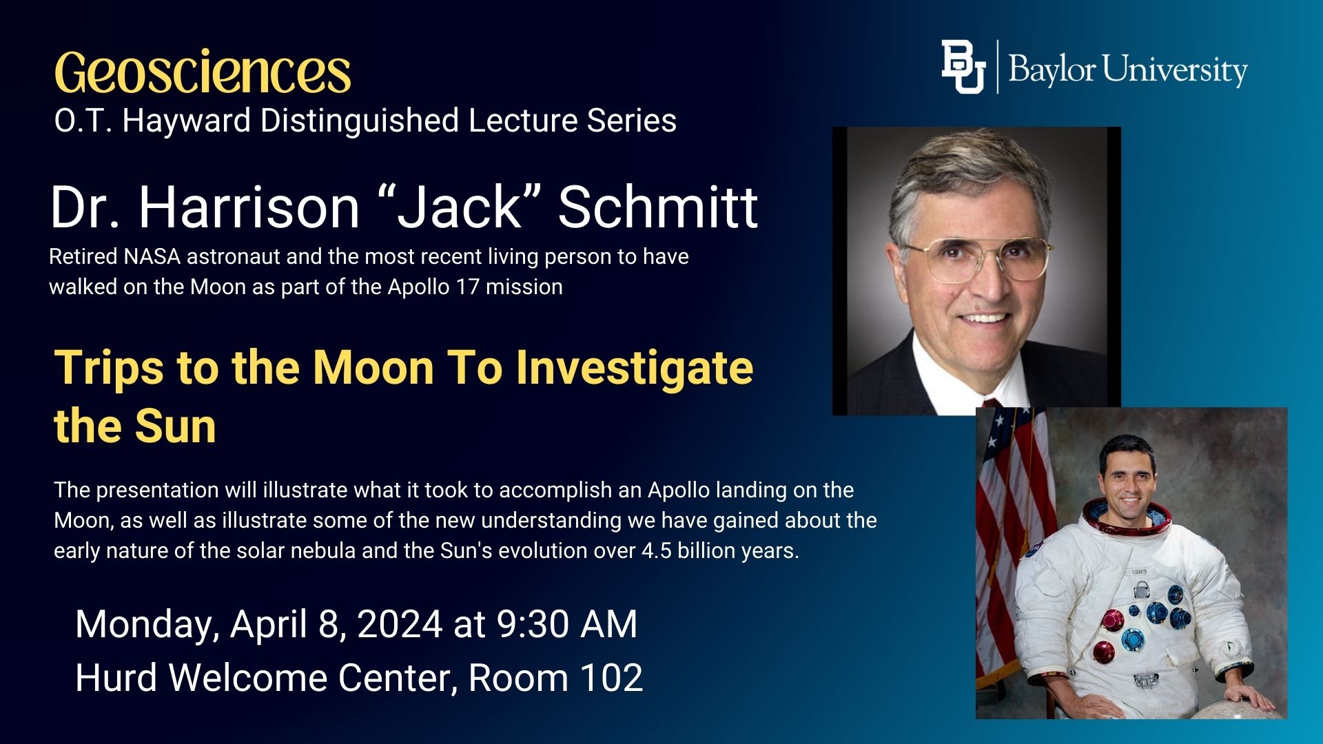 Jack Schmitt Lecture Flyer